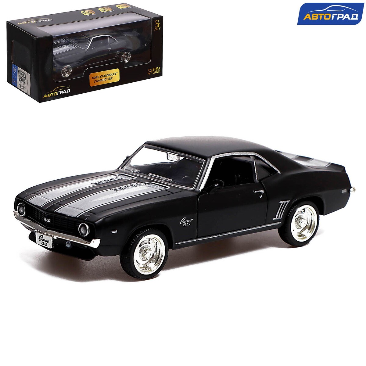 Машина металлическая chevrolet camaro ss, 1:32, открываются двери, инерция,  цвет матовый Автоград 01797426: купить за 880 руб в интернет магазине с  бесплатной доставкой