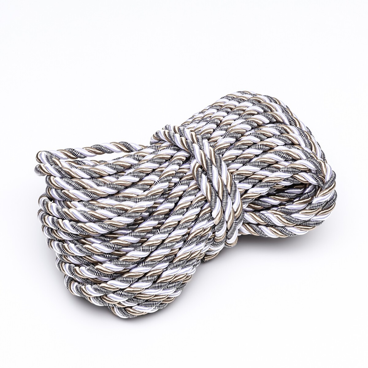 

Шнур для отделки и декора, витой, декоративный, без тесьмы, разноцветный, 12 мм х 25 м