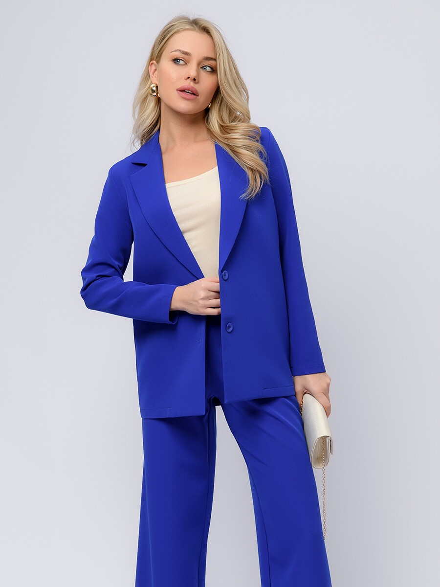 Жакет удлиненный 1001 DRESS, размер 42, цвет синий 01800146 - фото 1