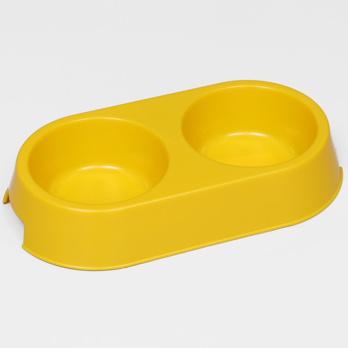 Миска пластиковая двойная 29,5 х 16,5 х 5 см, желтый перламутр миска двойная пластиковая 2 х 160 мл 24 см х 11 5 см х 3 см зеленая