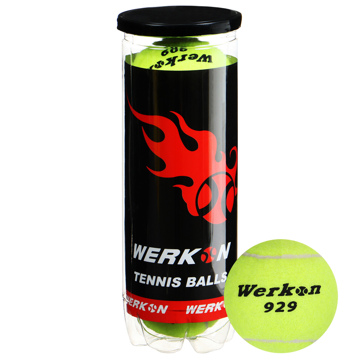 Набор мячей для большого тенниса werkon 929 в тубе, 3 шт. набор зажимов для бумаг ных 19мм 40 штук 4 а в пластиковой тубе