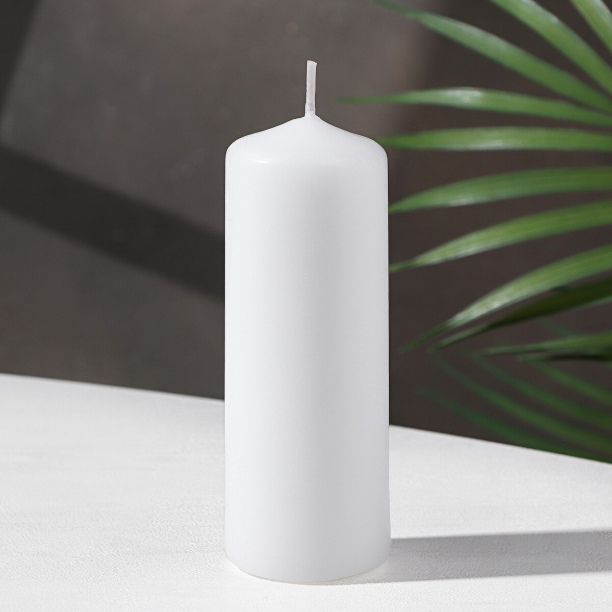 Свеча - цилиндр, 4х12 см, 15 ч, белая свеча цилиндр с ребрами 4х12см белая