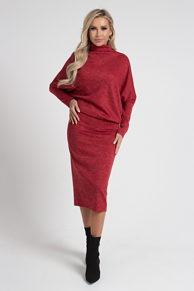 Платье SEZONI, размер 44, цвет красный 01836576 - фото 1