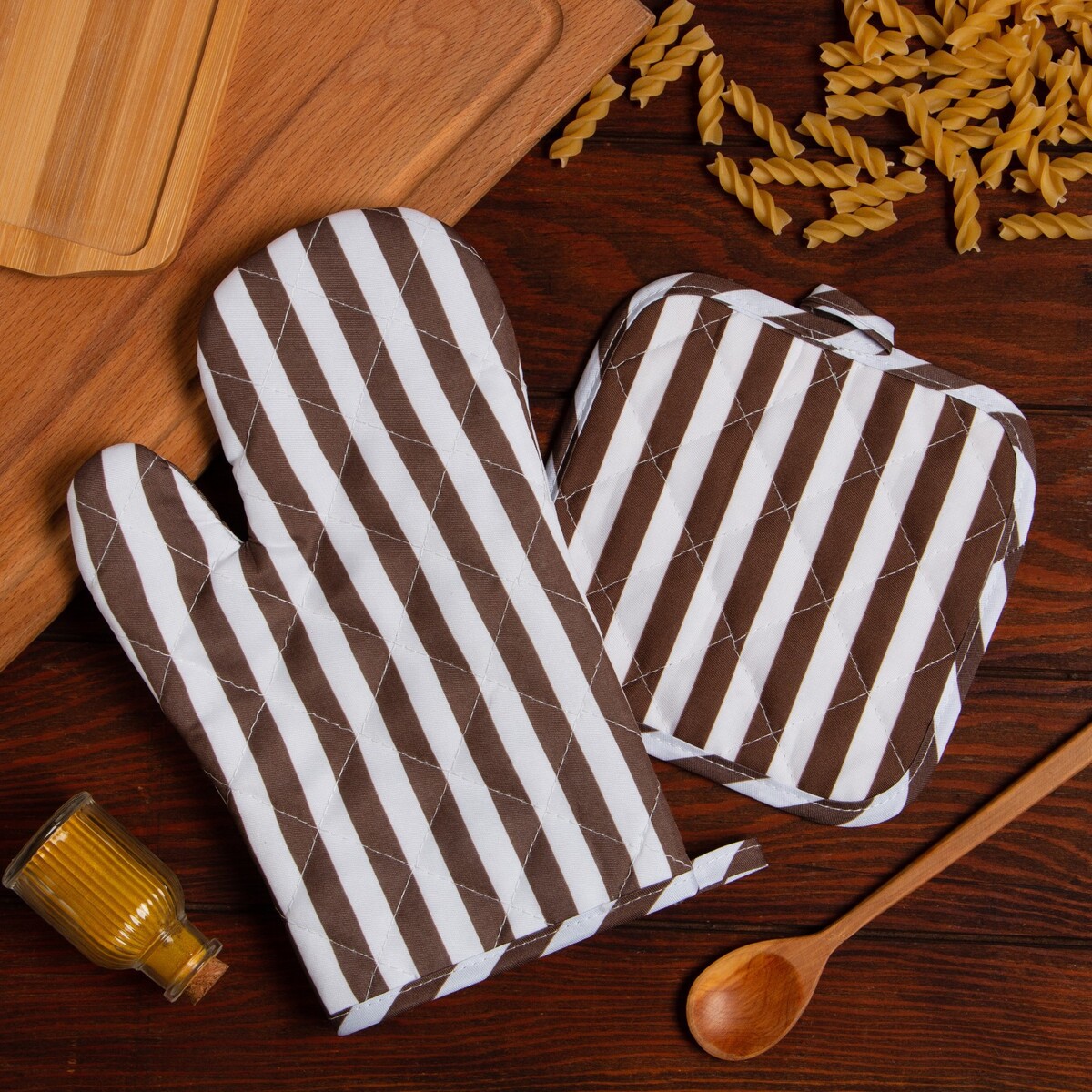 Кухонный набор прихватка варежка набор подарочный полотенце варежка прихватка кухонная лопатка венчик