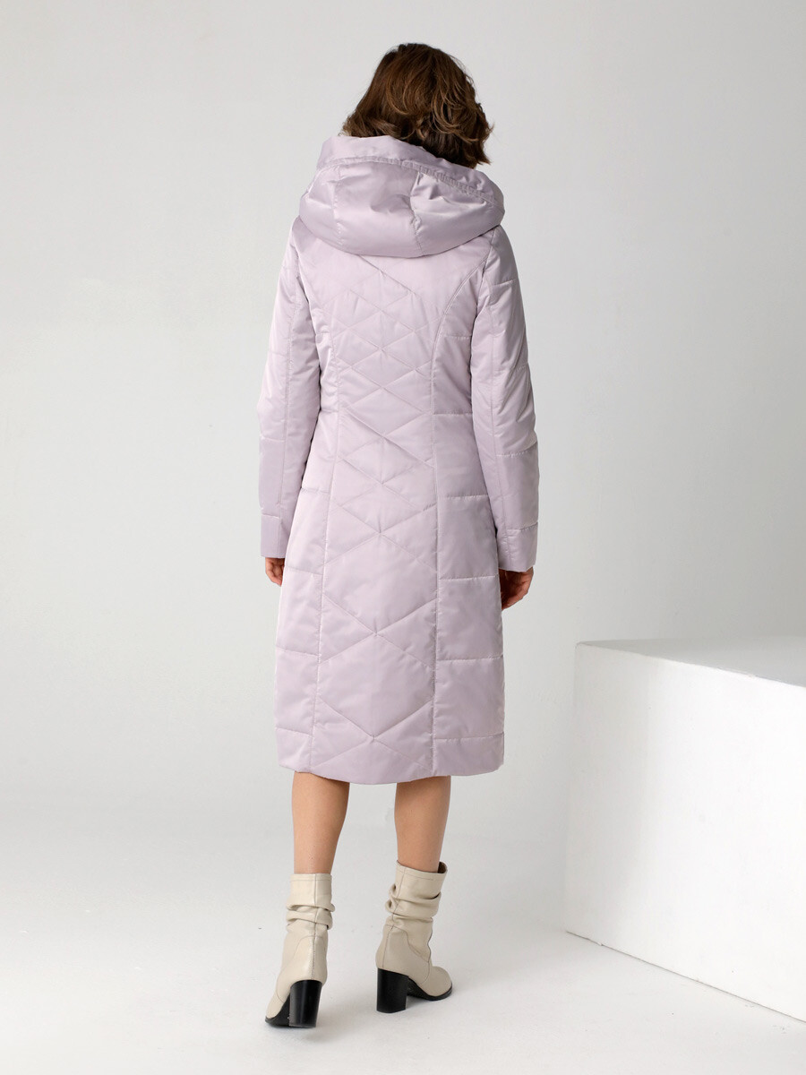 Пальто DizzyWay, размер 42, цвет серо-розовый 01850219 однобортное - фото 2