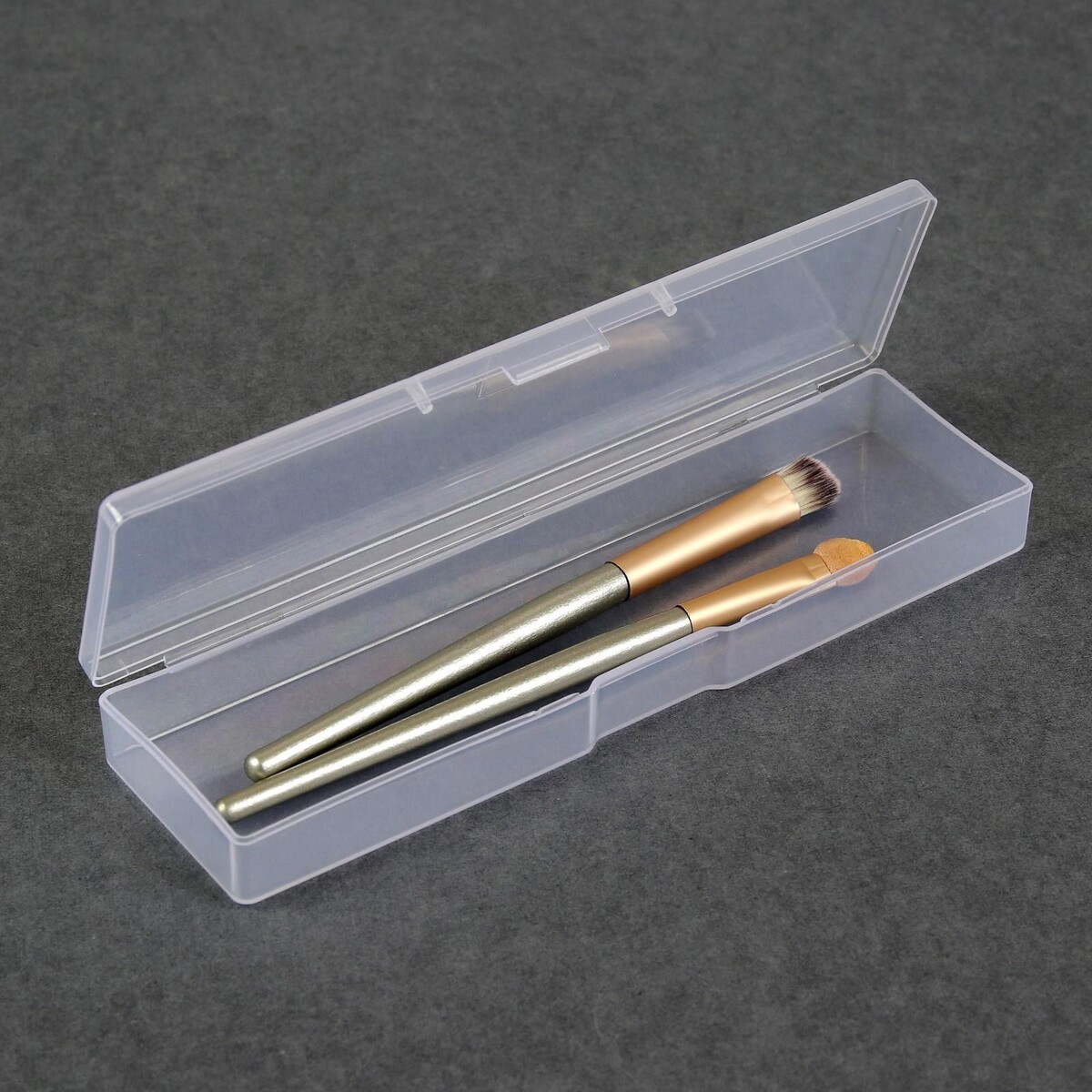Органайзер для хранения, с крышкой, 16,5 × 4,5 × 2,2 см, цвет прозрачный стеклянная шкатулка с серебряной крышкой 105×105×120 мм прозрачный