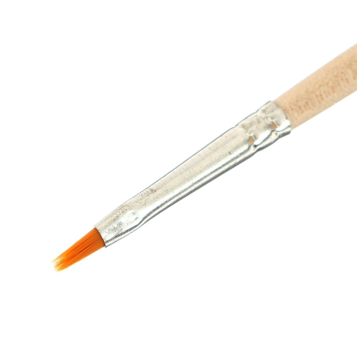 Кисть синтетика плоская № 2 (ширина обоймы 2 мм; длина волоса 6 мм), деревянная ручка, calligrata Calligrata 01857416 - фото 2