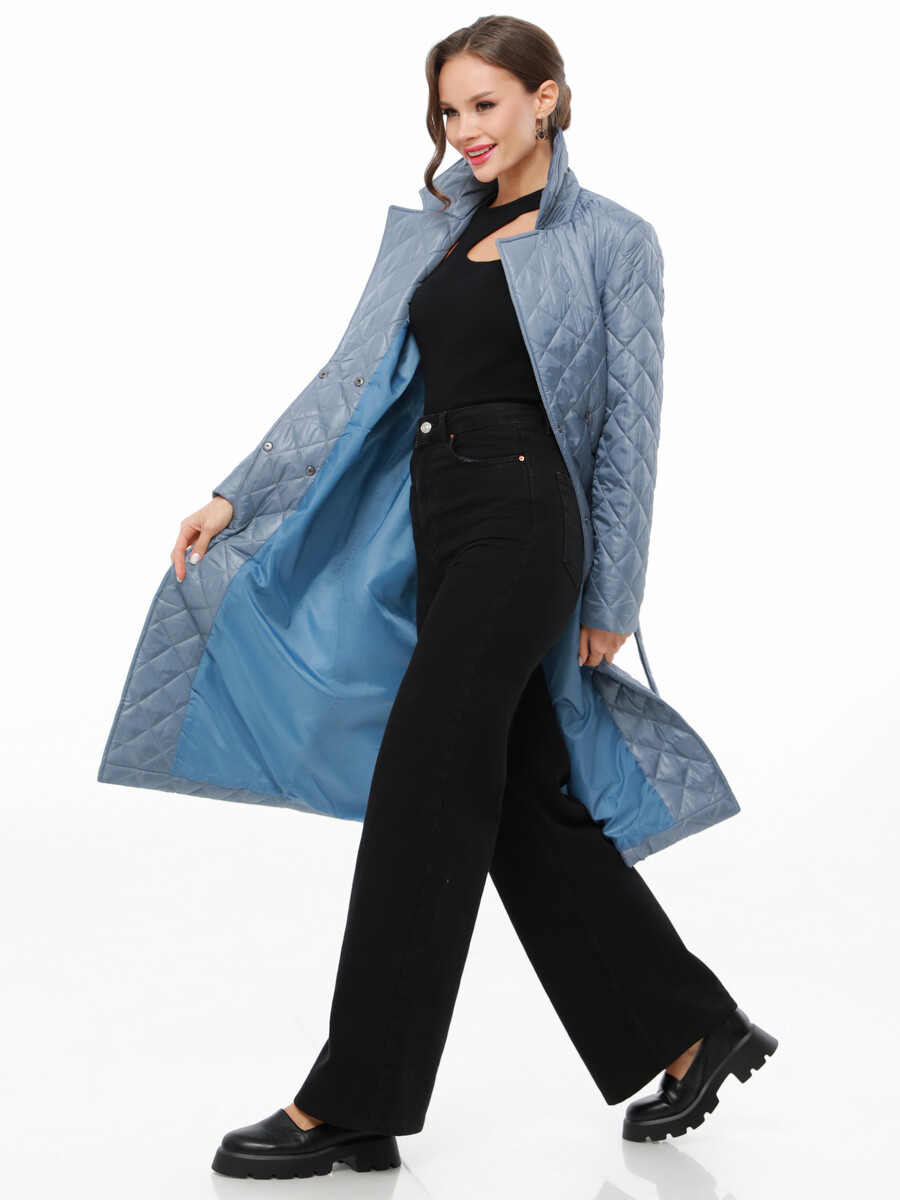 Пальто DSTrend, размер 44, цвет серо-голубой 01886105 двубортные - фото 2