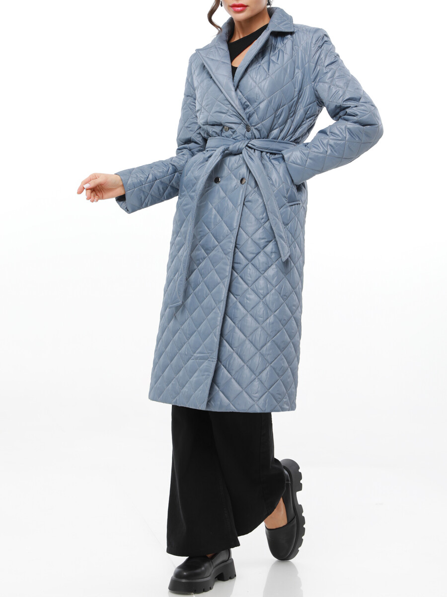 Пальто DSTrend, размер 44, цвет серо-голубой 01886105 двубортные - фото 5