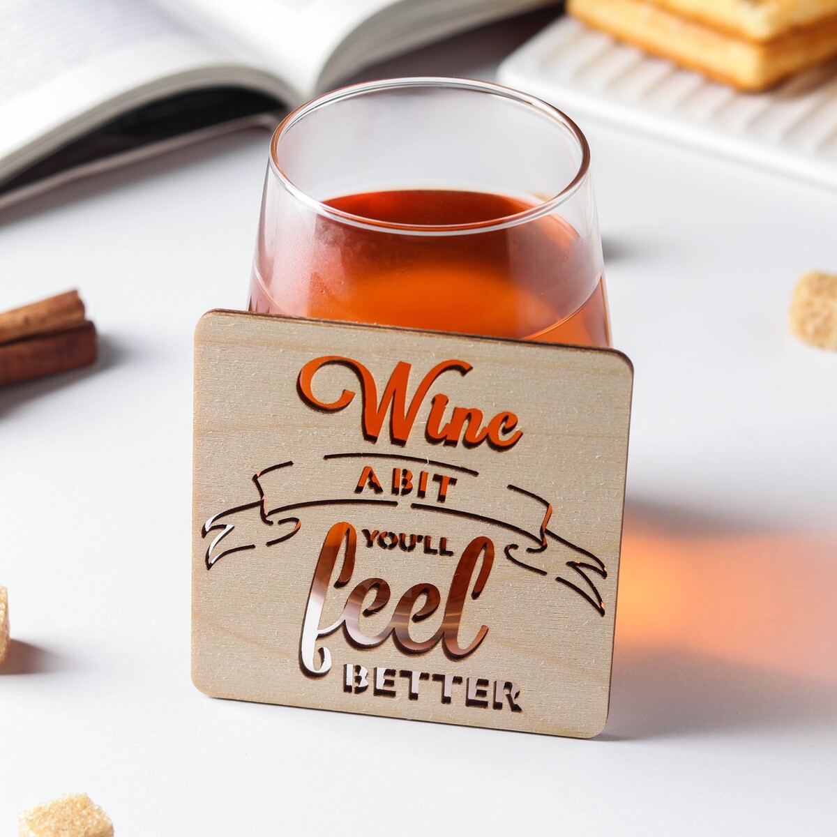 

Подставка под горячее wine, 9×9 см, Бежевый