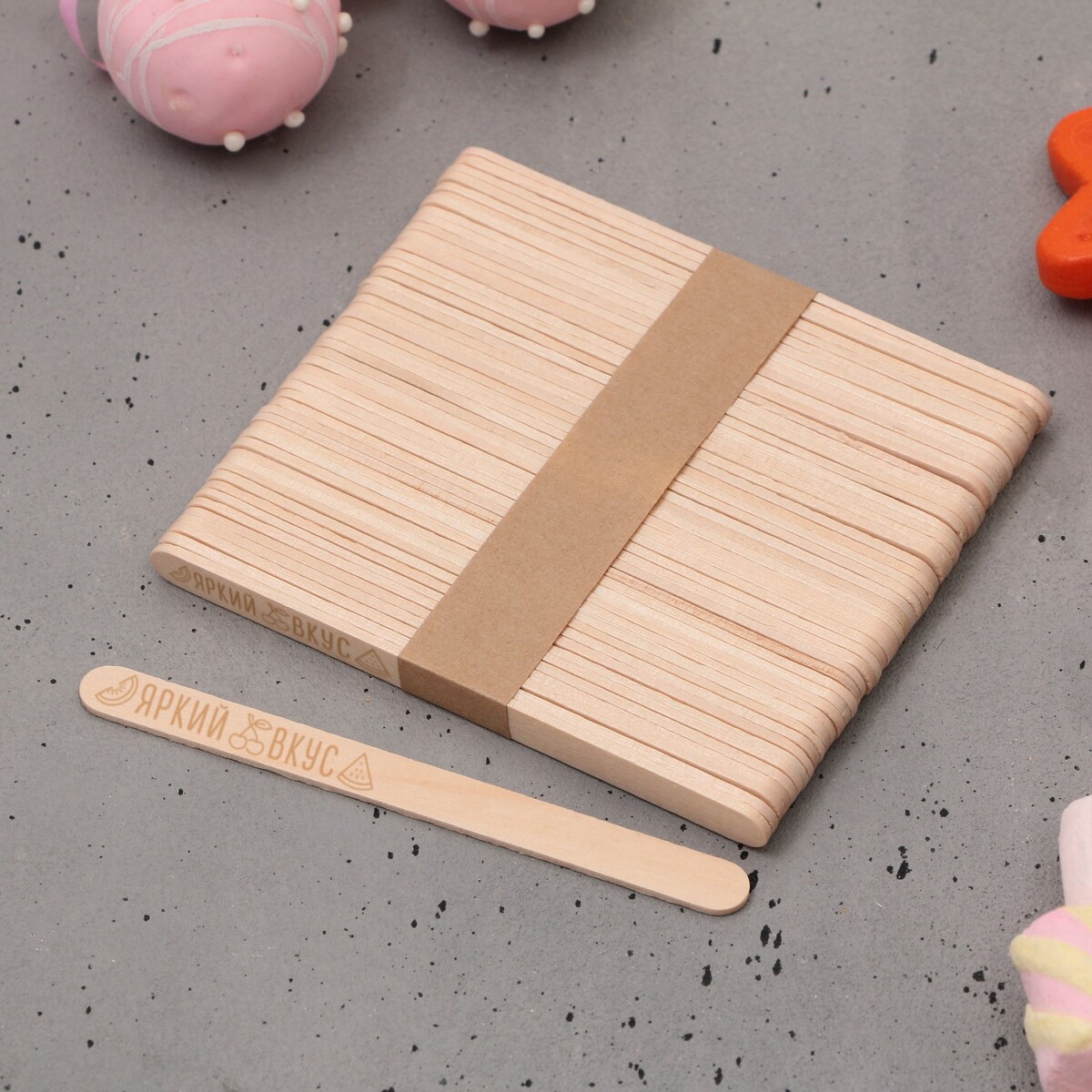 Палочки для мороженого деревянные игровой набор играем в магазин деревянные продукты в наборе msn15033 sima land