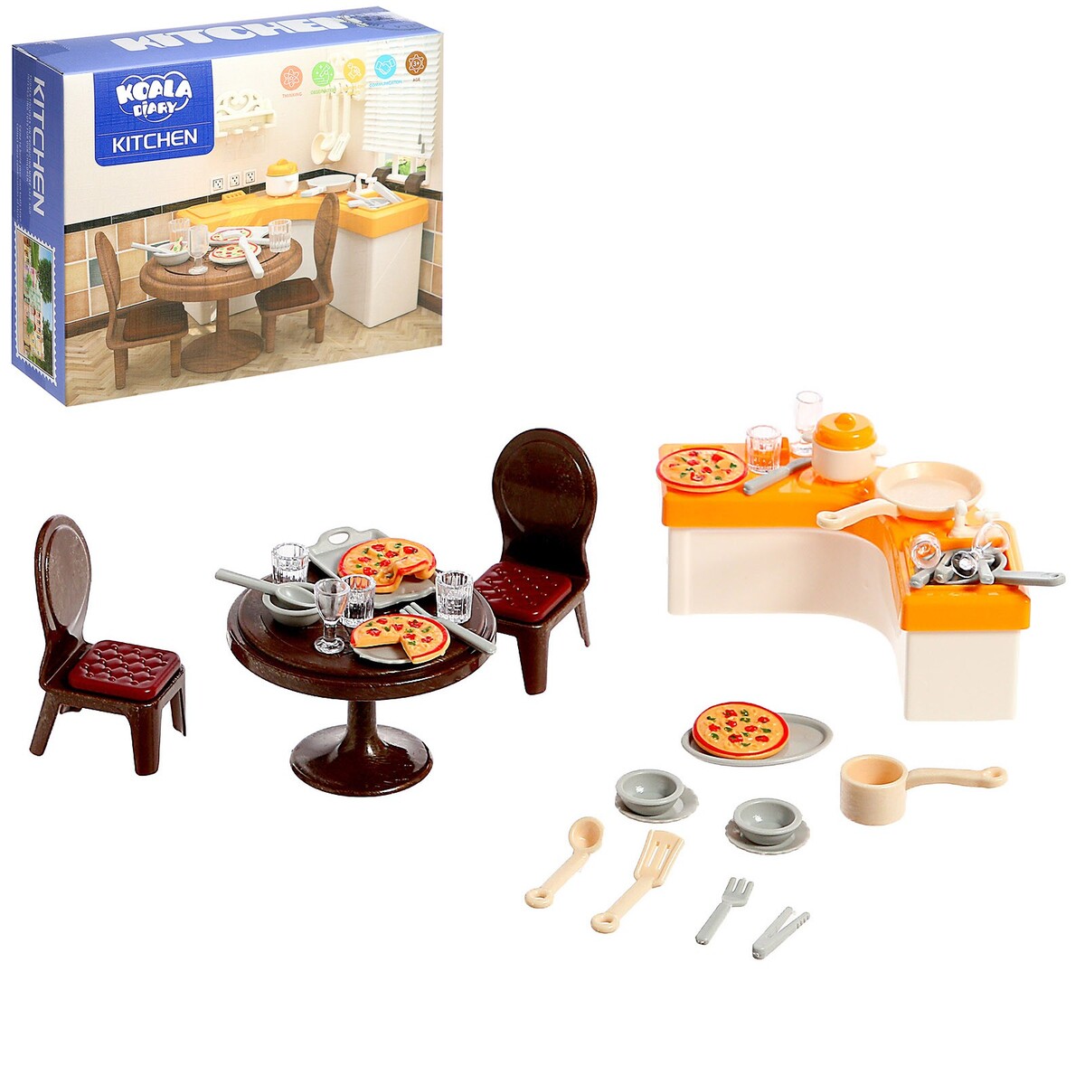 Набор мебели для кукол bayer набор для кукол стульчик кенгурушка сумка посуда