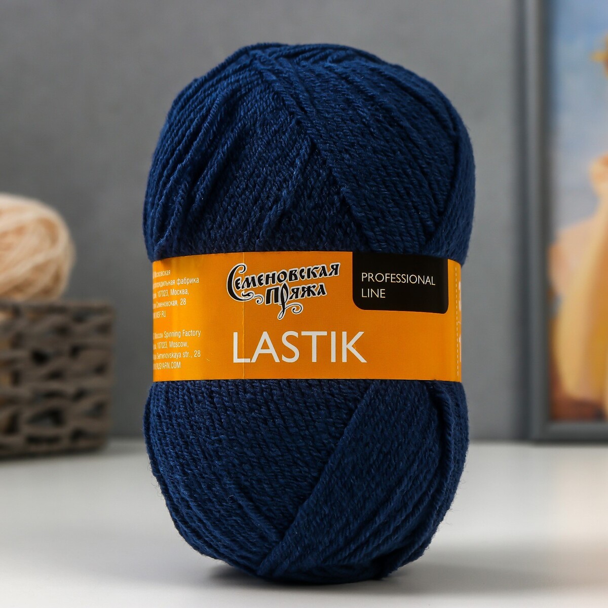 

Пряжа lastik (ластик) 28% имп.мер.шерсть,69% акрил,3% эластан 365м/100гр син.т.мел_v2 (72035), Синий