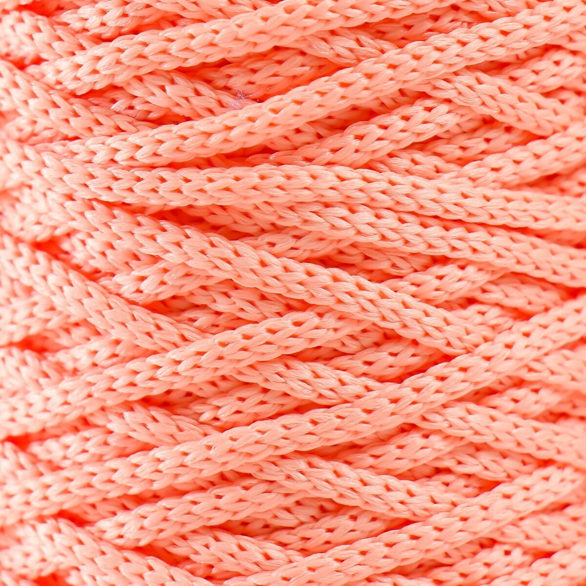 Шнур для вязания 100% полиэфир 3мм 100м/200±20гр (26-розовый) No brand 01969543 - фото 3