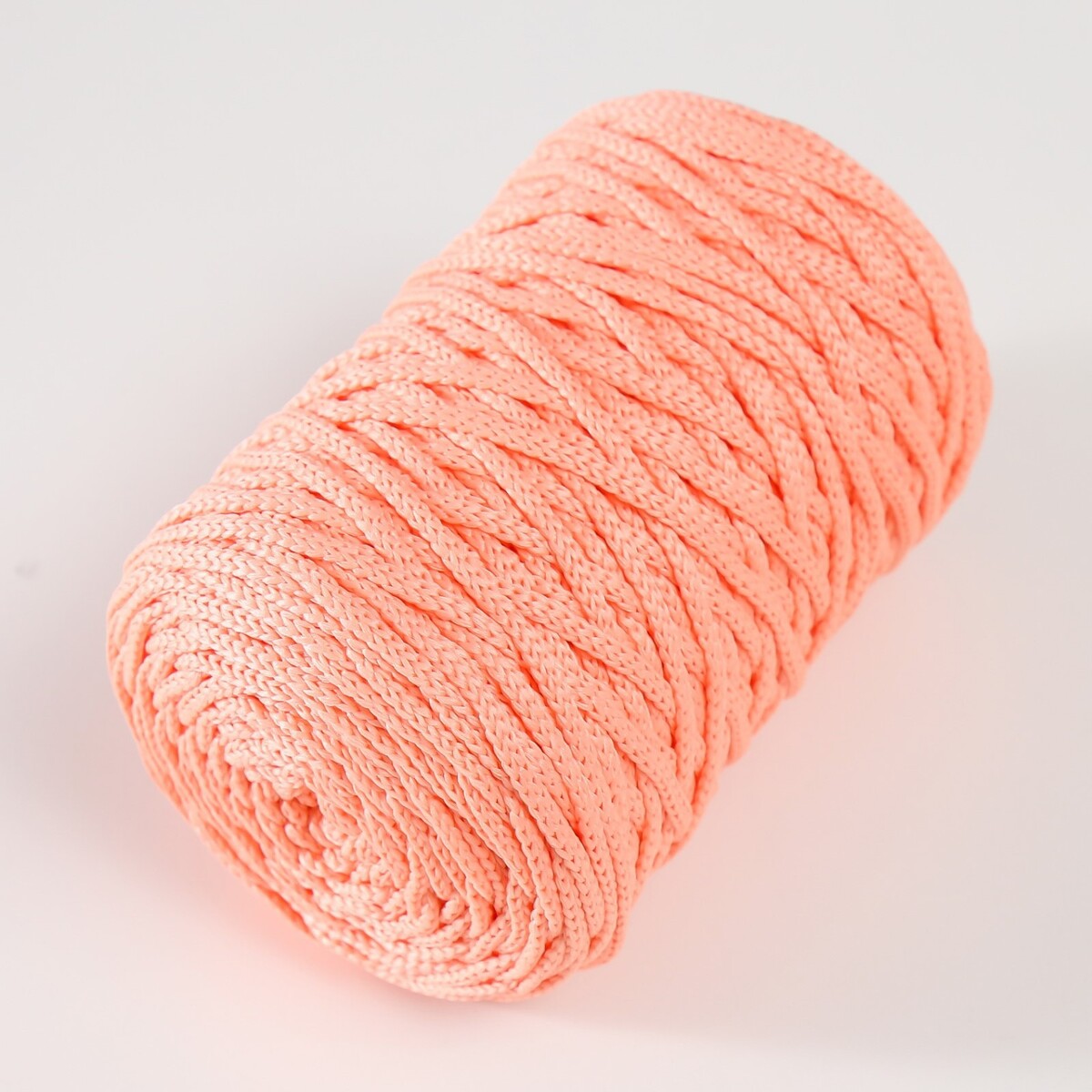 Шнур для вязания 100% полиэфир 3мм 100м/200±20гр (26-розовый) No brand 01969543 - фото 2