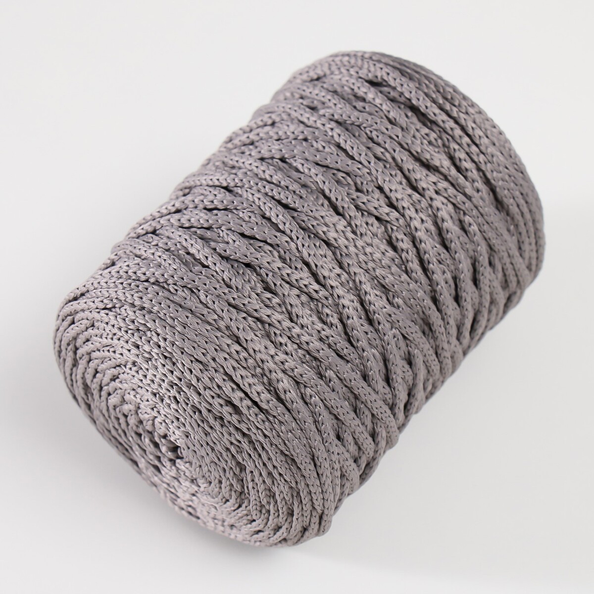 Шнур для вязания 100% полиэфир 3мм 100м/200±20гр (15-серый) No brand 01969643 - фото 2