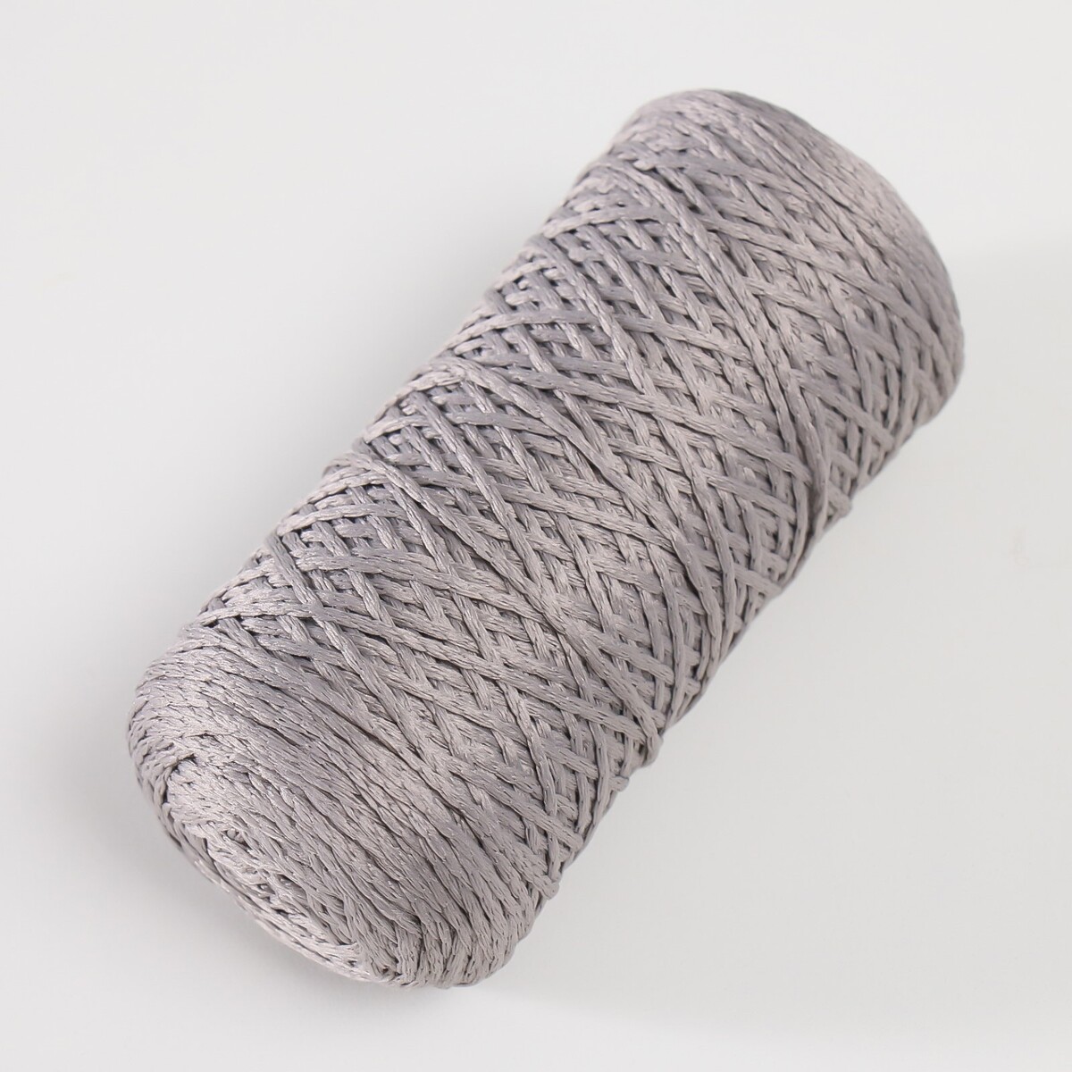Шнур для вязания 100% полиэфир 1мм 200м/75±10гр (14-светло-серый) No brand 01969743 - фото 2