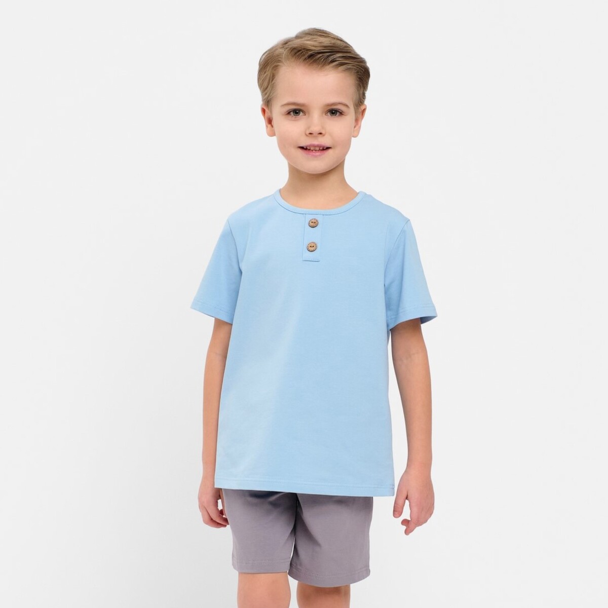 Комплект футболка шорты MINAKU, размер рост 98 см, цвет голубой 01971177 - фото 1