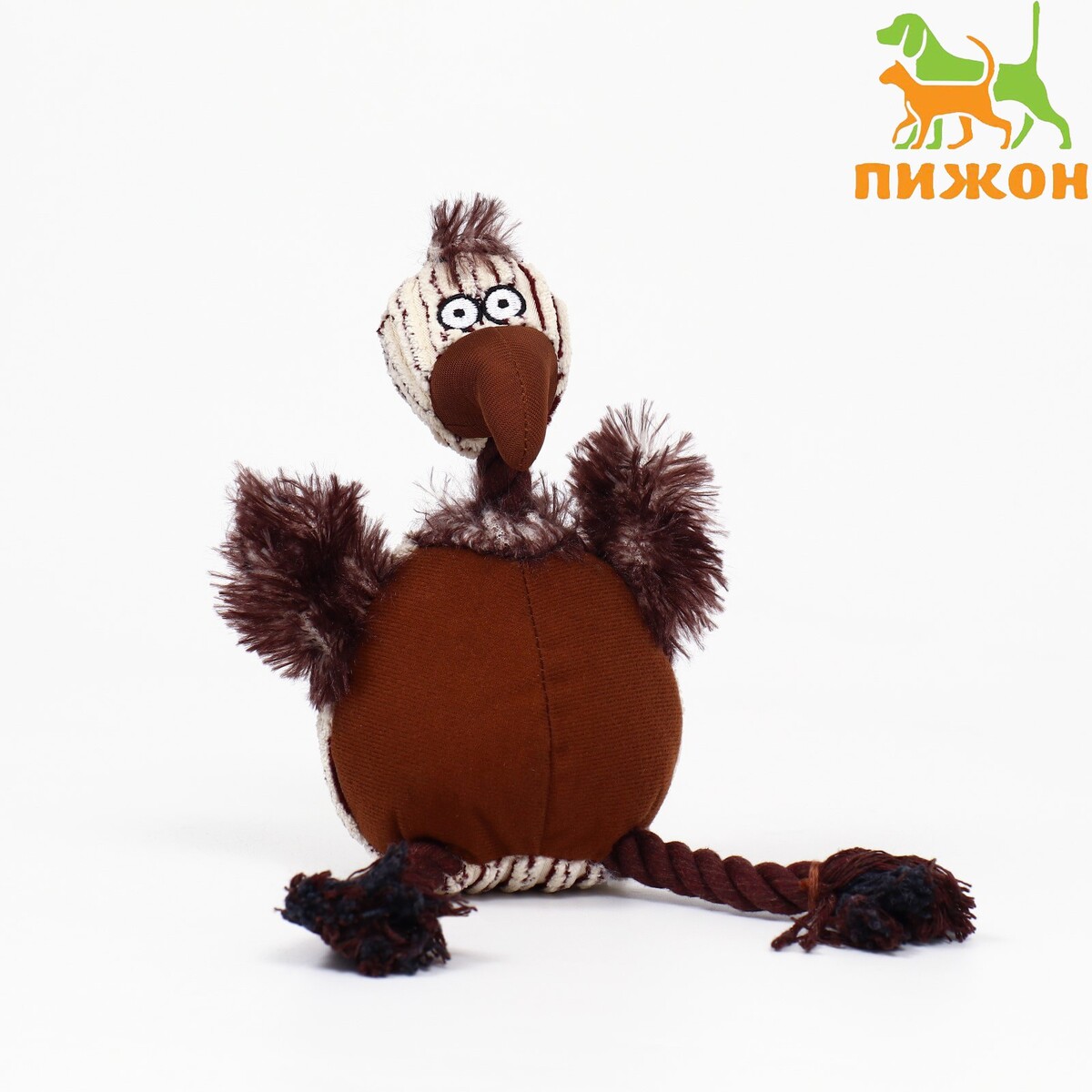 Игрушка текстильная мягкая игрушка tallula мягконабивная ворона 60 см