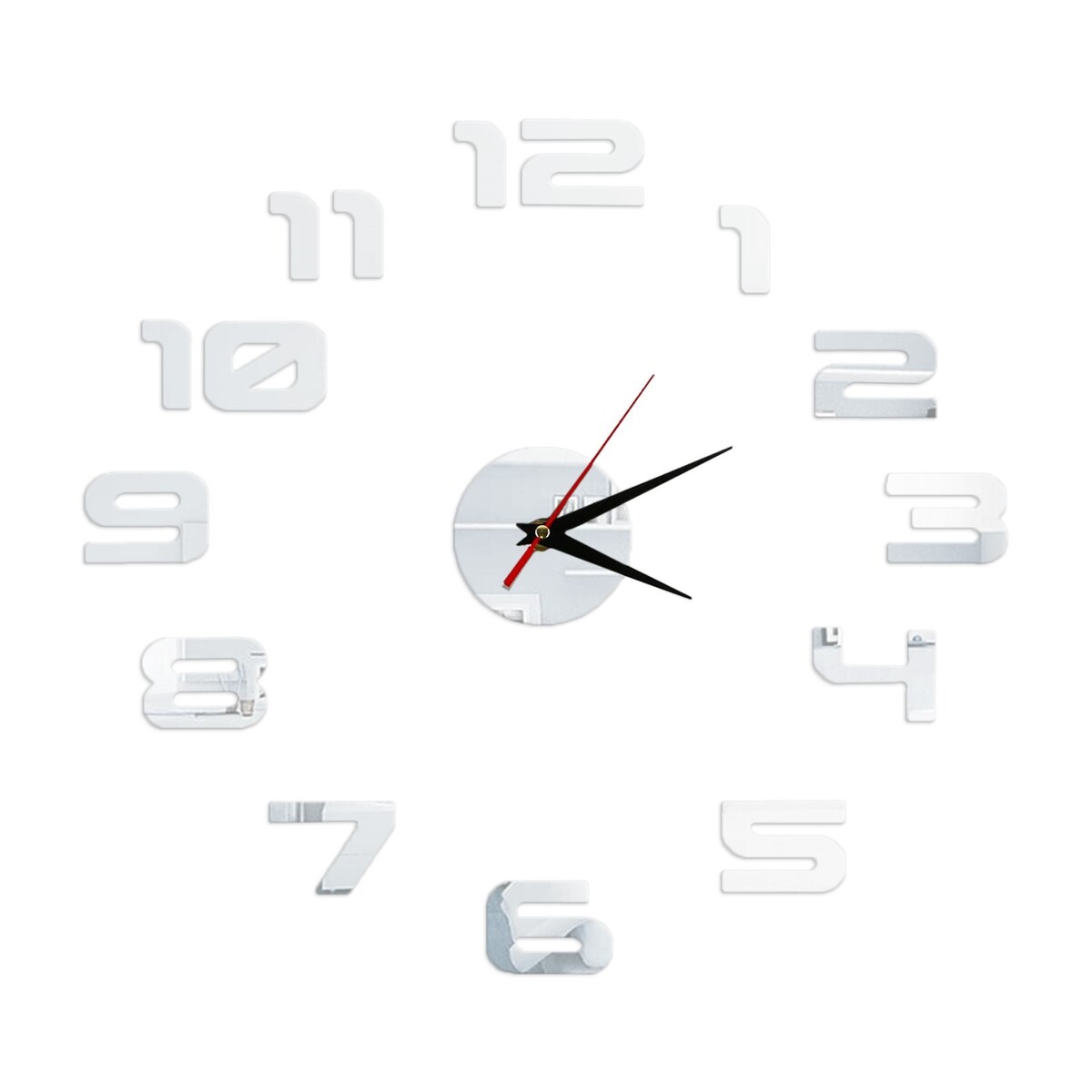 Интерьерные часы-наклейка часы настенные интерьерные классика 28 х 31 5 см бесшумные корпус серебро