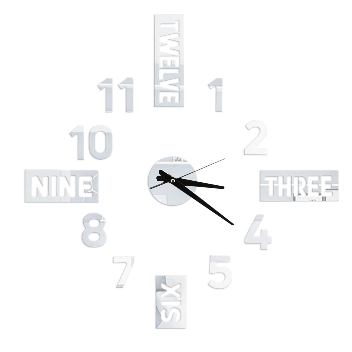 фото Интерьерные часы-наклейка time, плавный ход, d = 70 см, мод. am-10 like me