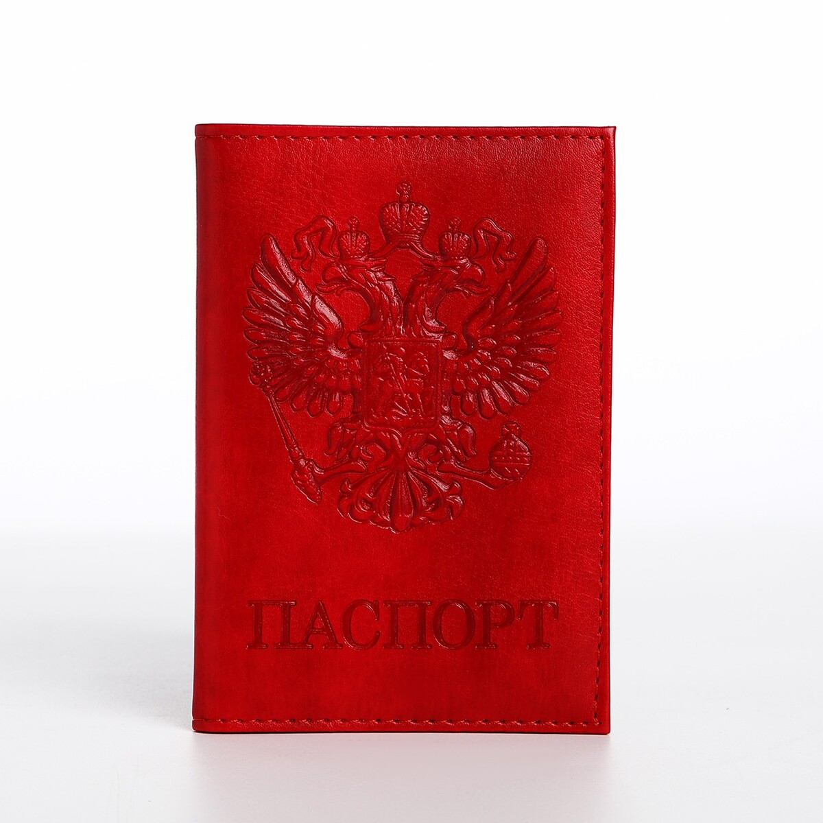 Обложка для паспорта, цвет красный обложка для автодокументов красный