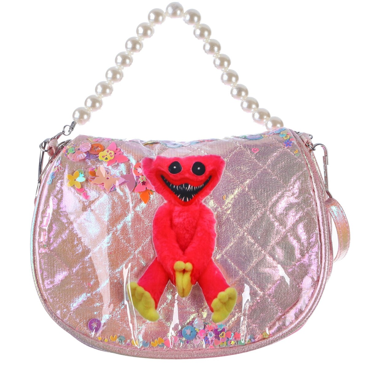 Сумка детская на клапане, 6х12х16 см, регулируемый ремень, розовый сумка спортивная на молнии регулируемый ремень синий