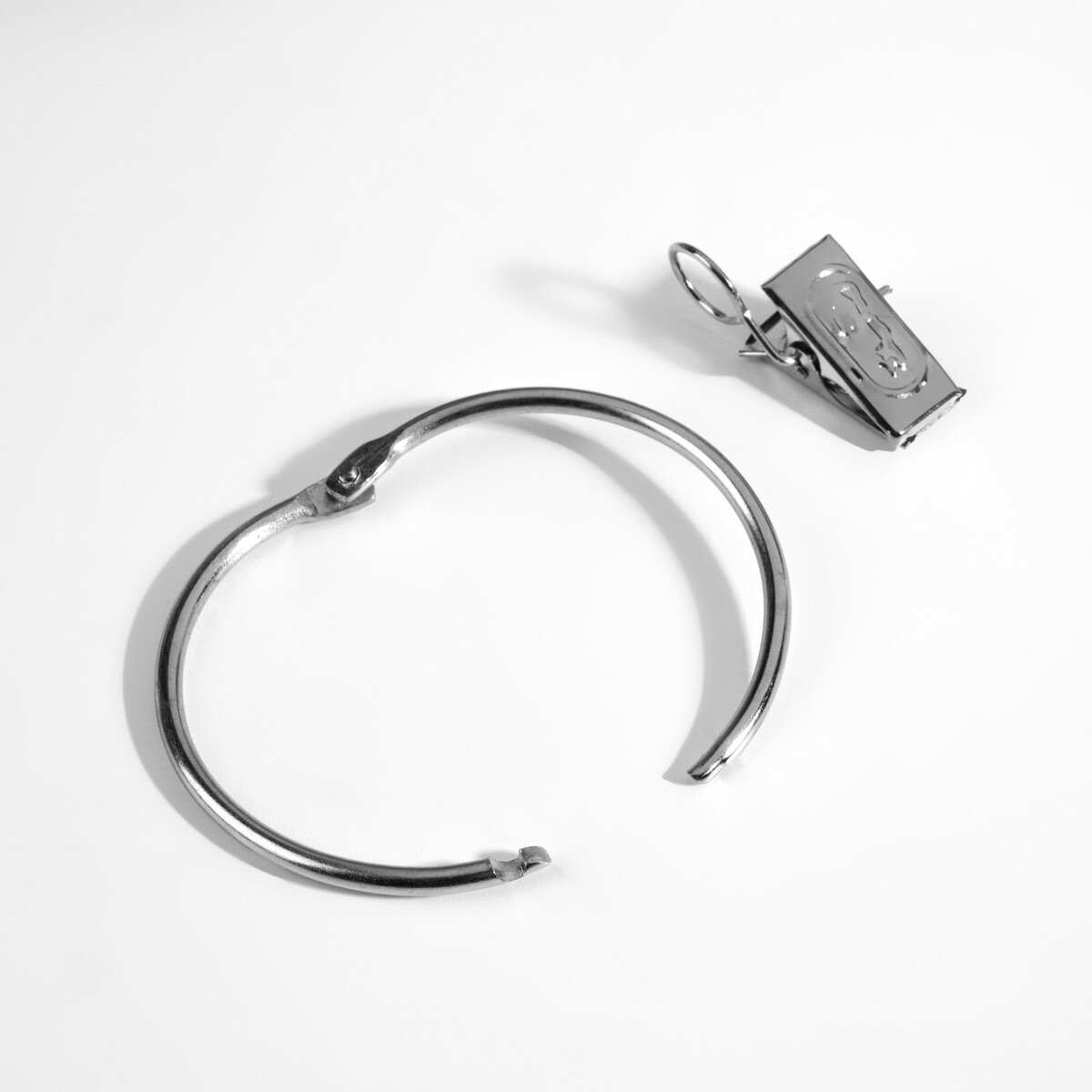 Набор для штор, кольцо разъемное, d = 52/58 мм, 10 шт, зажим, 33 × 11 мм, 10 шт, цвет серебряный соединение разъемное stout sft 0056 000034 угловое американка o ring кольцо 1