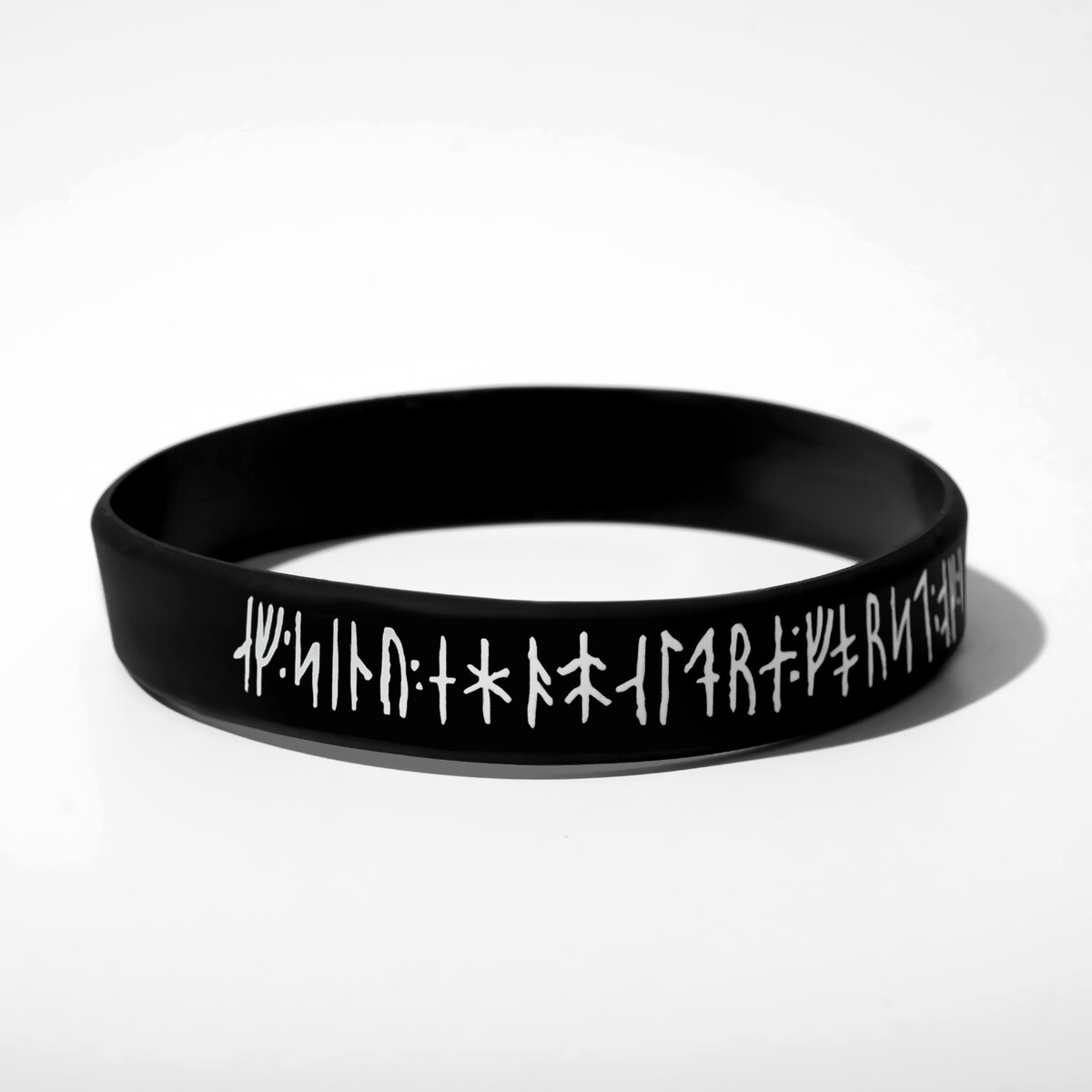 

Силиконовый браслет rune, цвет чёрно-белый, Черный