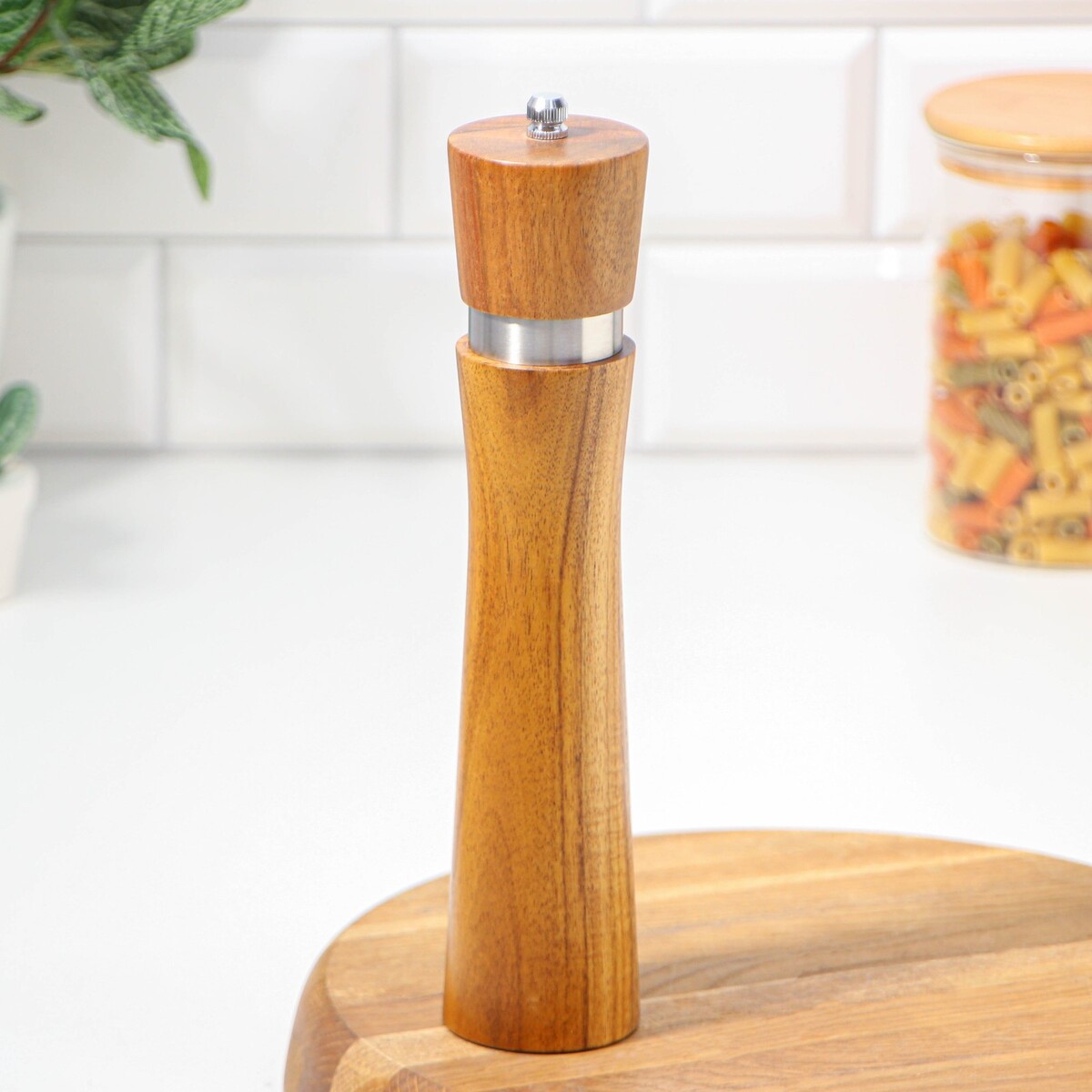 

Мельница для специй magistro wooden, 5,5×26,5 см, керамический механизм, Бежевый