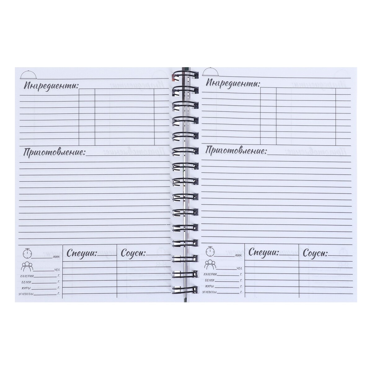 фото Книга для записи кулинарных рецептов а5, 80 листов на гребне calligrata