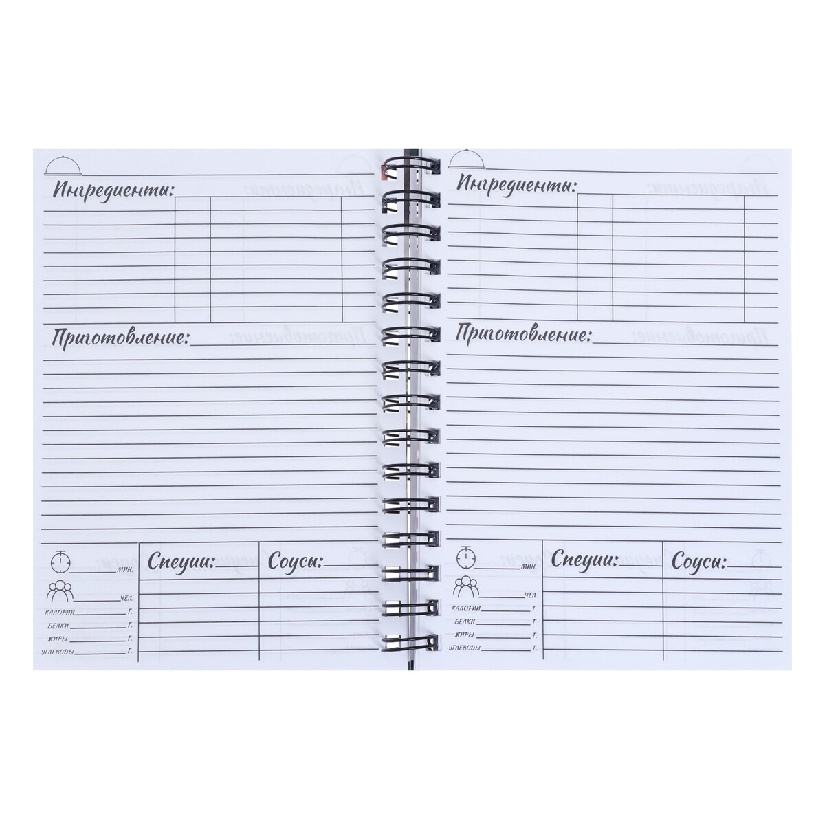фото Книга для записи кулинарных рецептов а5, 80 листов на гребне calligrata