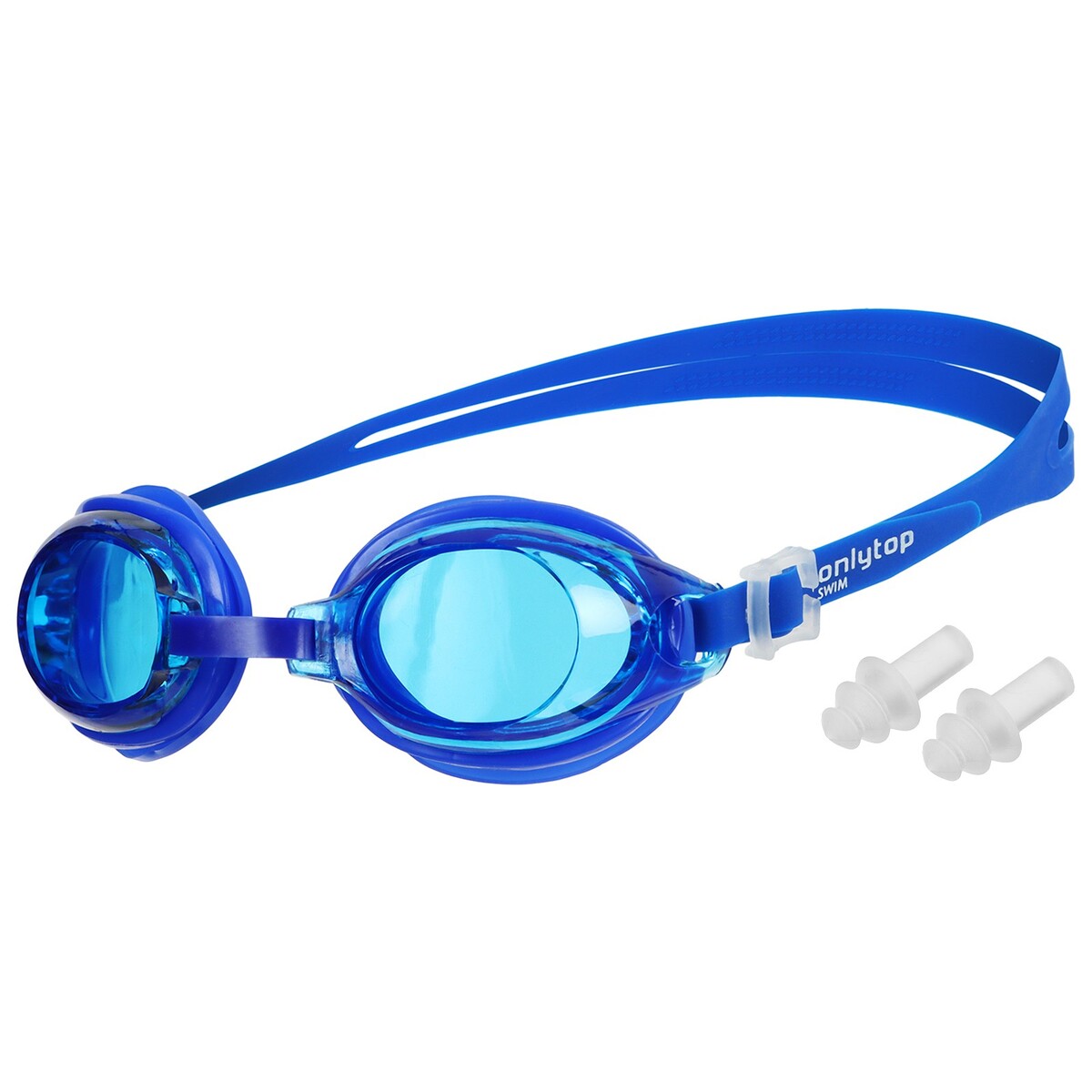 Очки для плавания детские onlytop, беруши, цвет синий очки для плавания onlytop беруши синий
