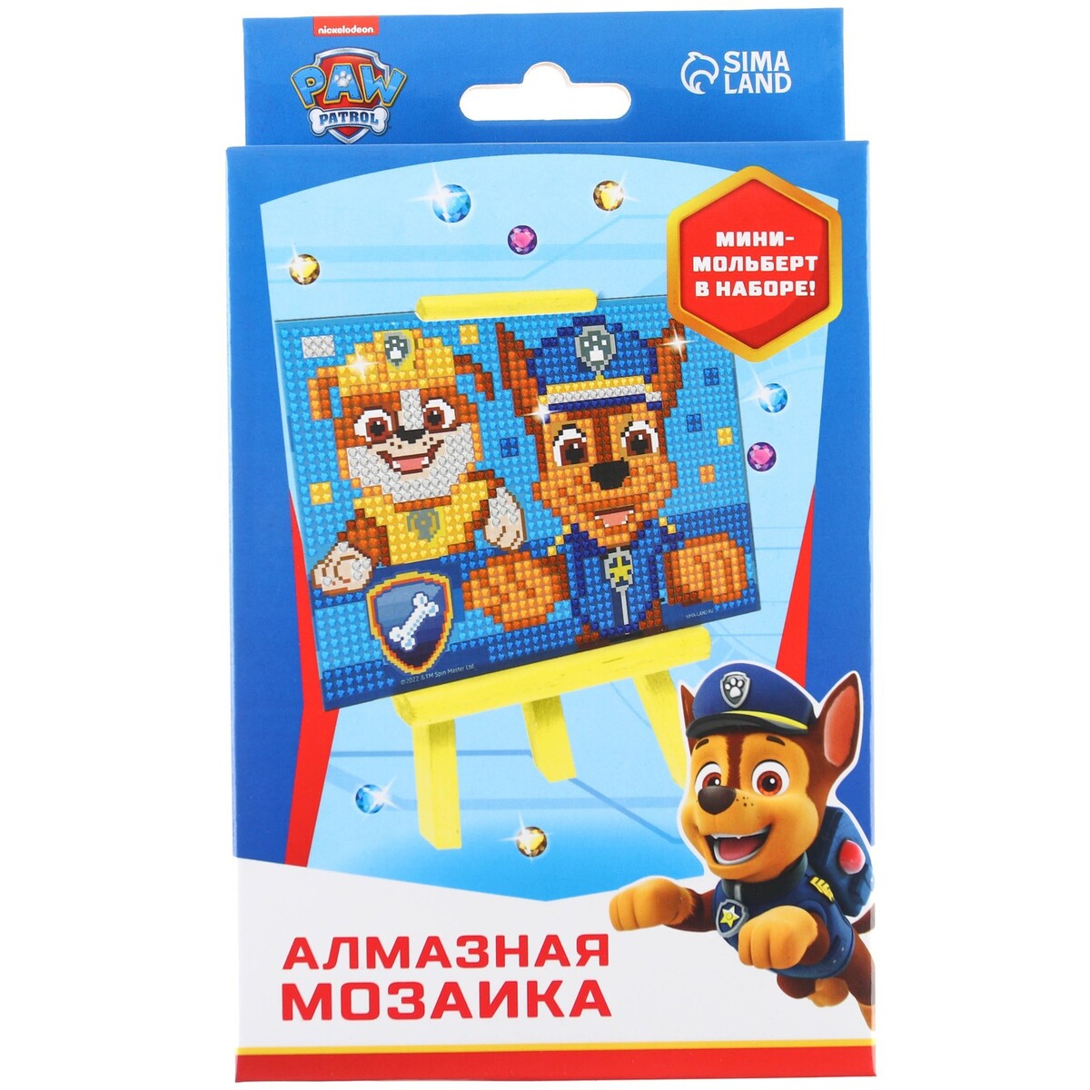 Алмазная мозаика, 16х10.5 см, щенячий патруль Paw Patrol