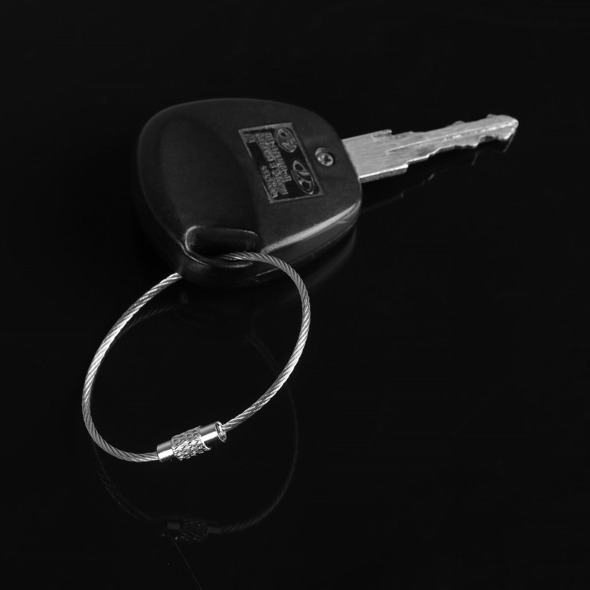 Брелок для ключей, стальной трос TORSO, цвет серый 02019891 - фото 5