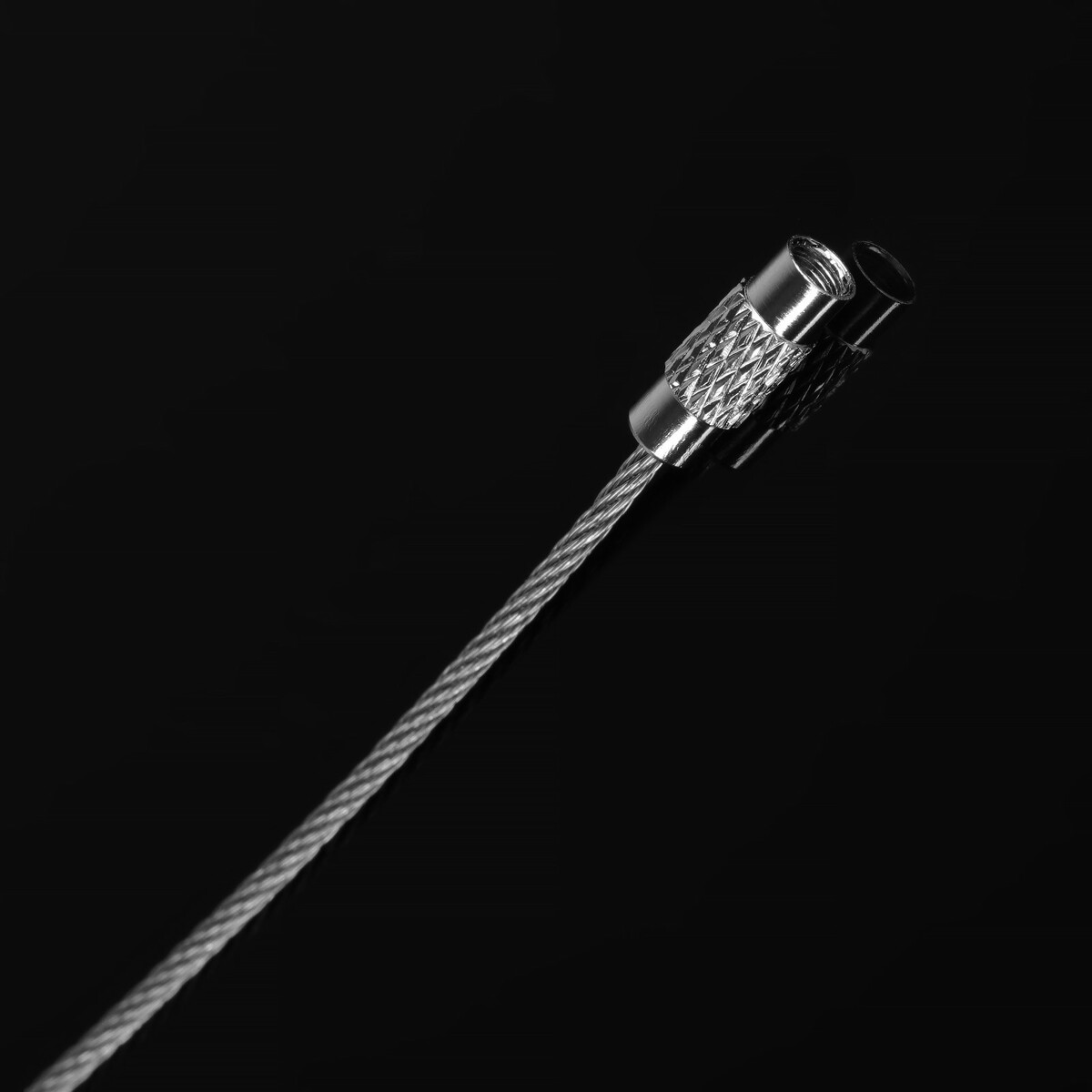Брелок для ключей, стальной трос TORSO, цвет серый 02019891 - фото 2