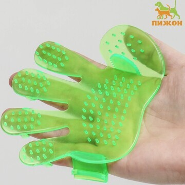Щетка массажная резиновая на руку, зелен