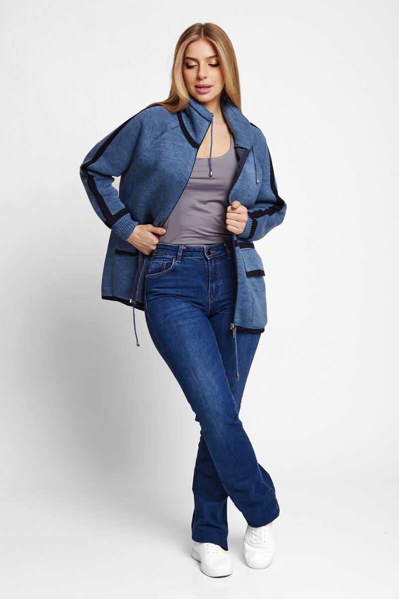Жакет Текстильная Мануфактура, размер 46, цвет джинсово-синий 02034042 - фото 5