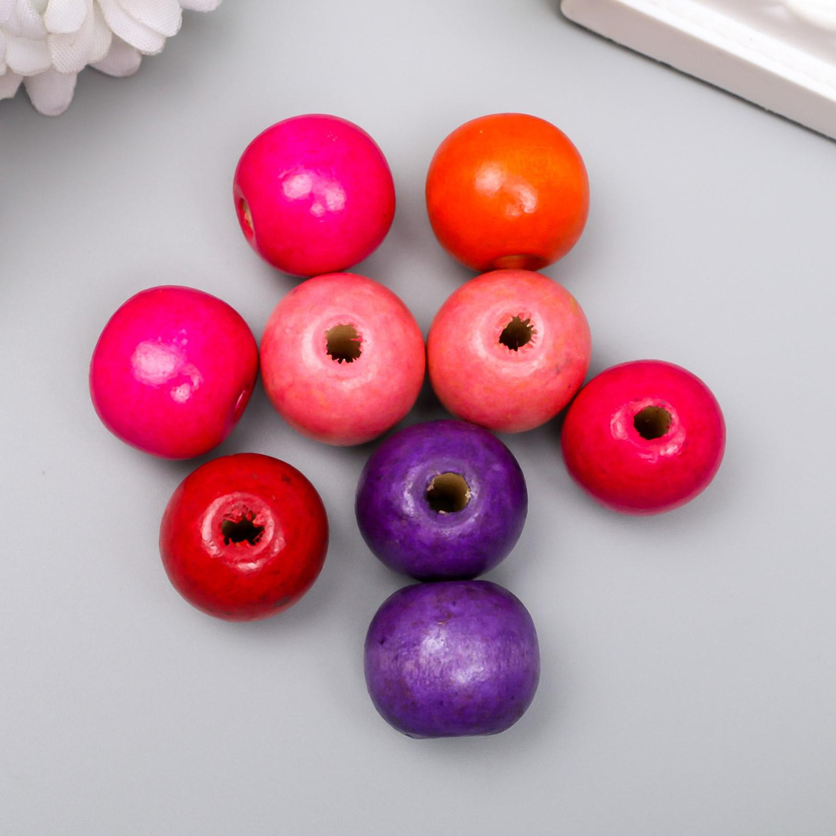 

Бусины для творчества дерево, Микс;разноцветный