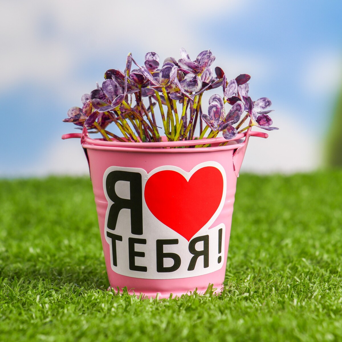 

Кашпо-ведерко, Розовый
