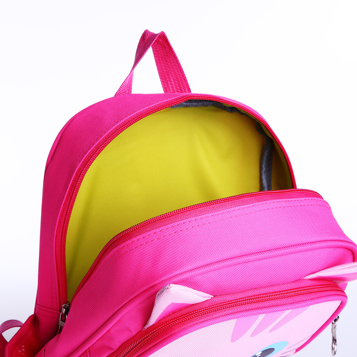фото Рюкзак детский на молнии, 2 наружных кармана, цвет розовый no brand