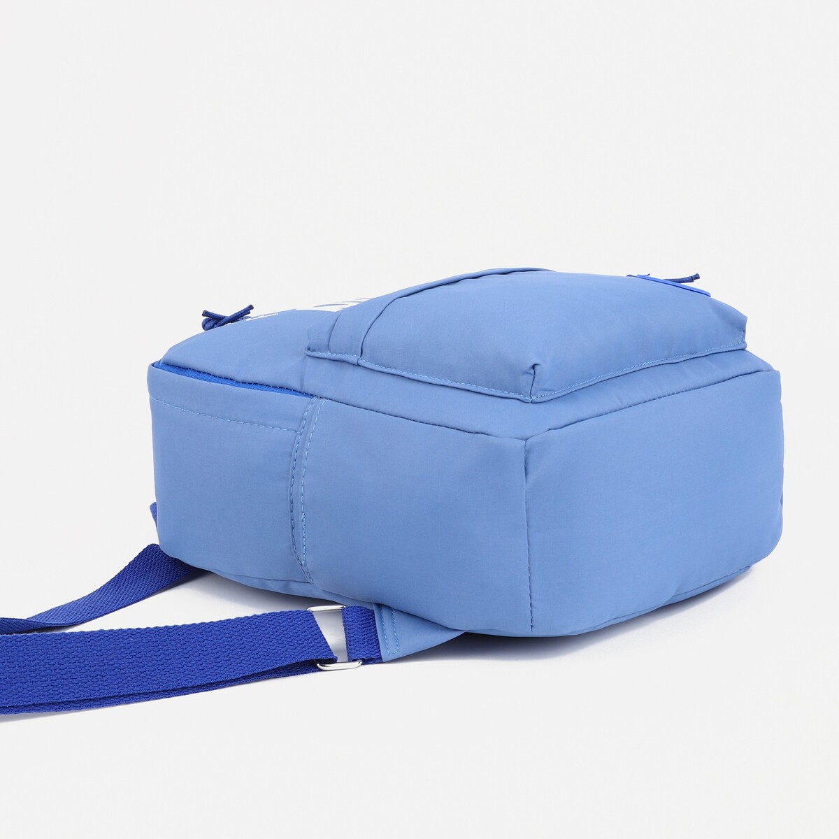фото Рюкзак на молнии, наружный карман, цвет синий no brand