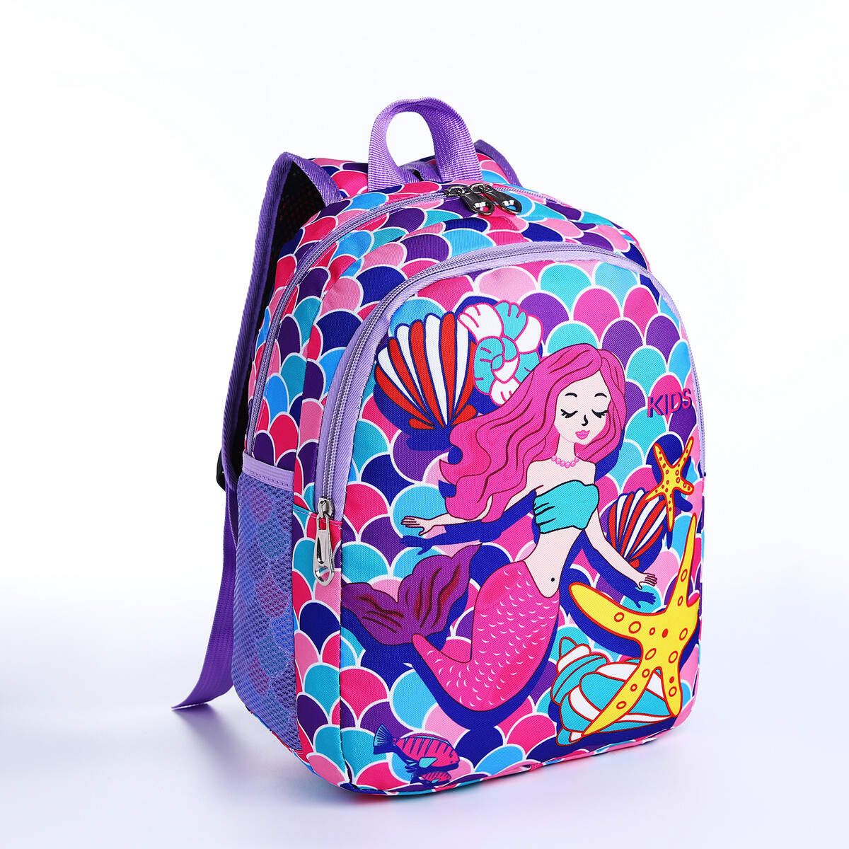 Рюкзак детский на молнии, цвет фиолетовый рюкзак на молнии фиолетовый