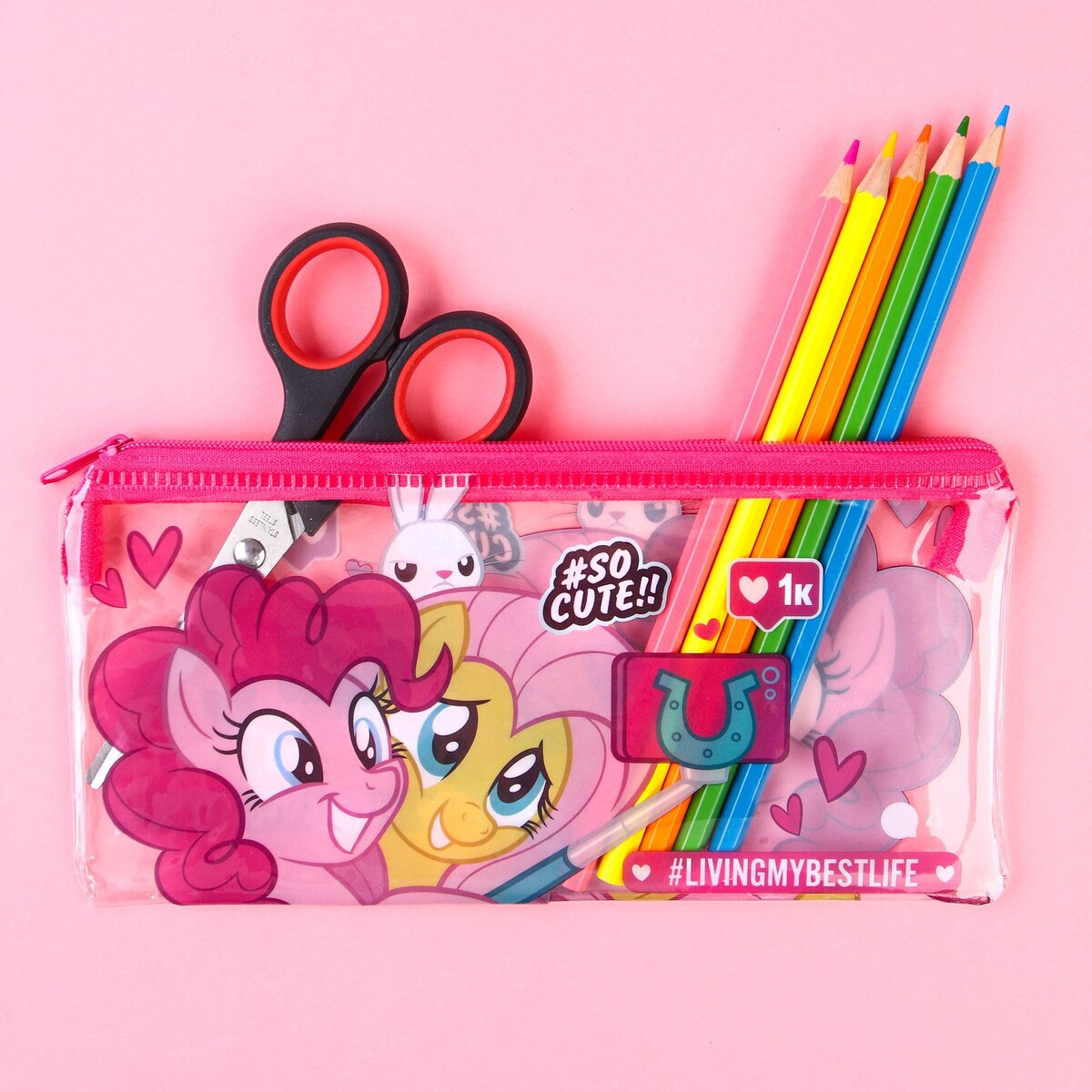 

Пенал мягкий, 10х21 см, my llitte pony, Розовый