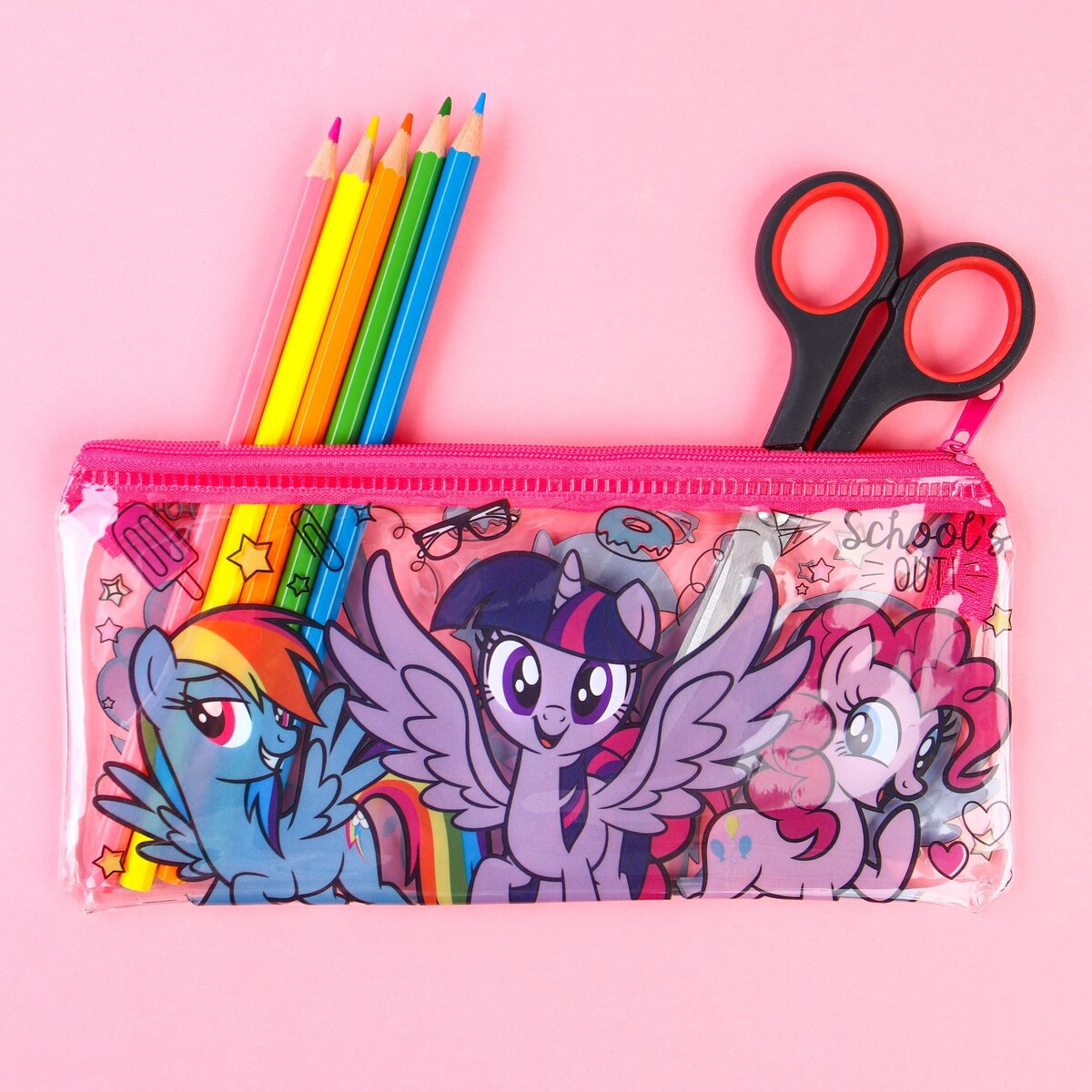 

Пенал мягкий, 10х21 см, my llitte pony, Розовый