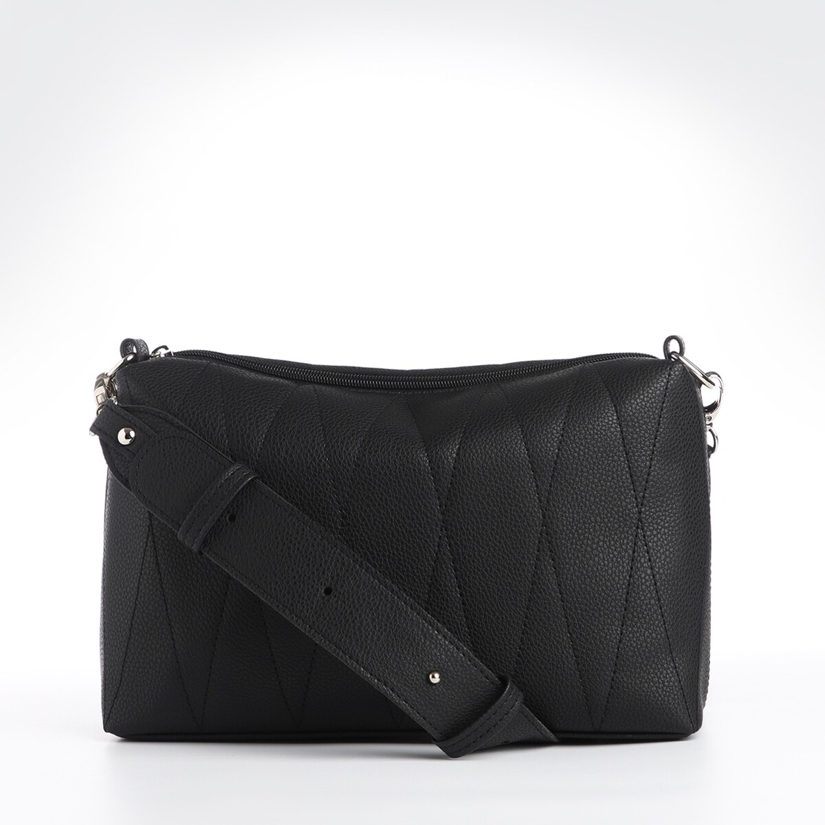 Сумка женская через плечо textura, средний размер, цвет черный сумка женская багет на молнии textura средний размер