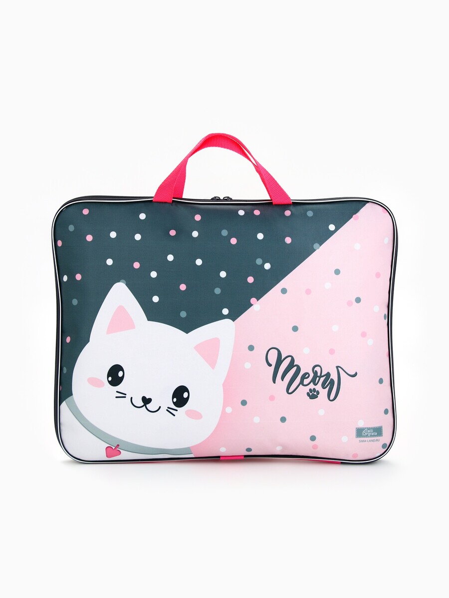 

Папка с ручками, а3, текстильная, 47×35×2 см, Розовый