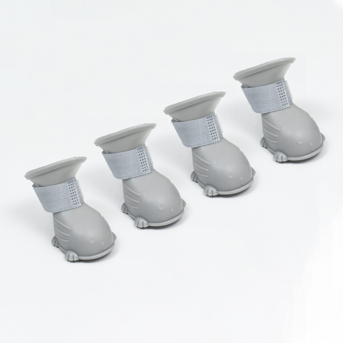 Ботинки для собак, резиновые, набор 4 шт, размер m , серые палки треккинговые алюминиевые st03 серые для ходьбы 2 шт серый