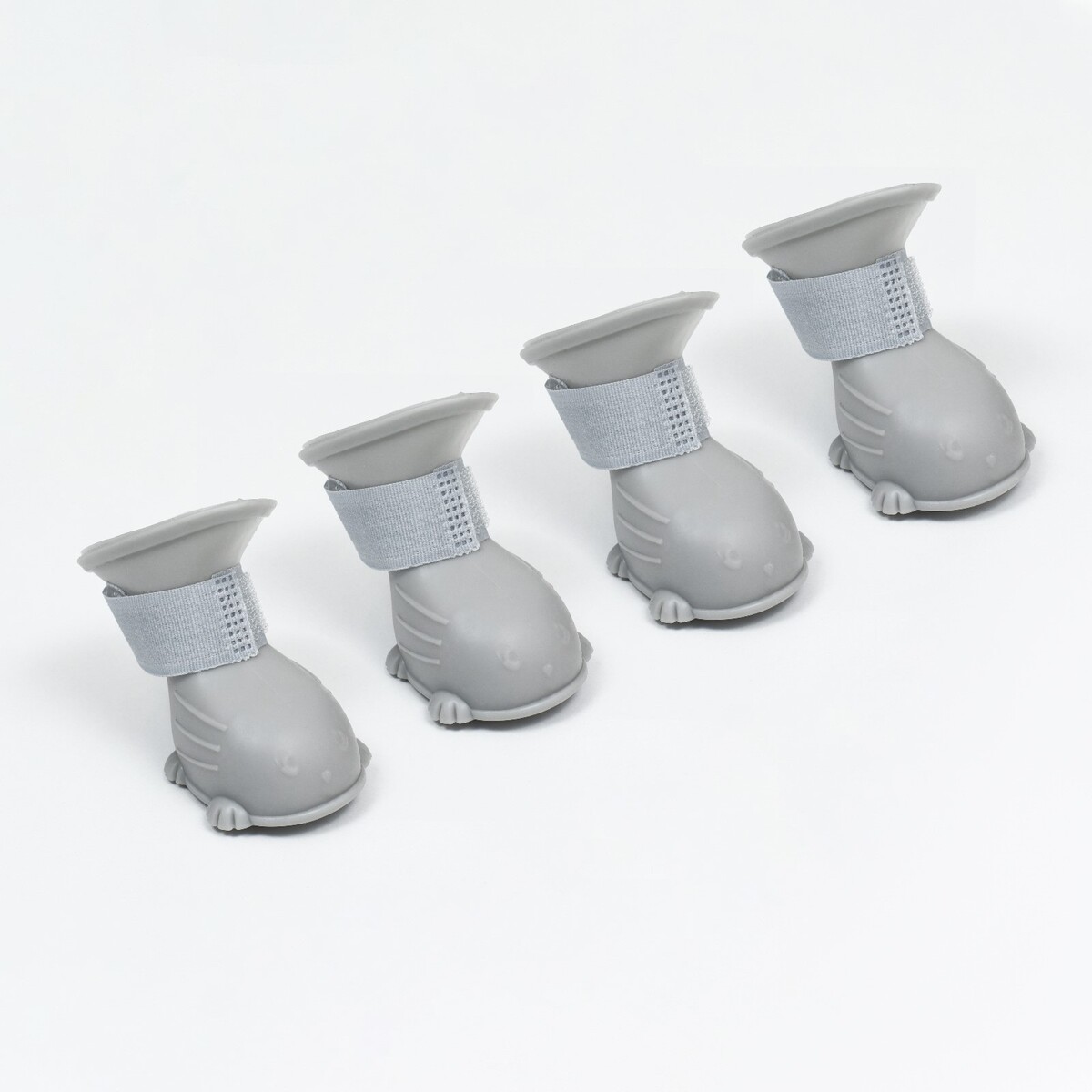 Ботинки для собак, резиновые, набор 4 шт, размер l , серые палки треккинговые алюминиевые st03 серые для ходьбы 2 шт серый