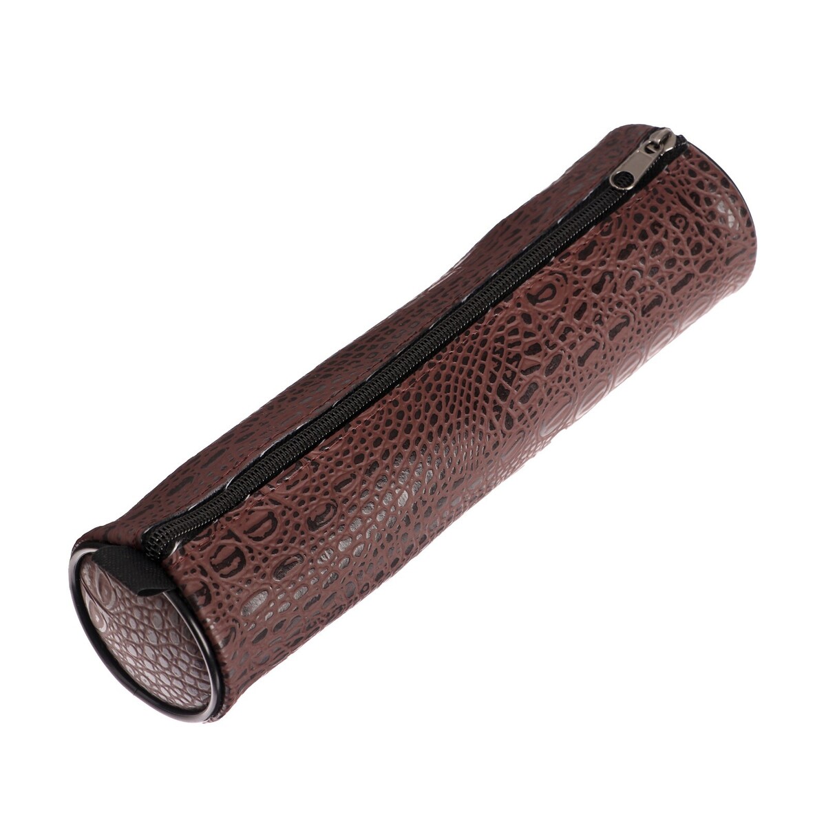 

Пенал-тубус для кистей, мягкий, 255 х 65 мм, 7к27, кожзам, принт рептиля, темно-коричневый